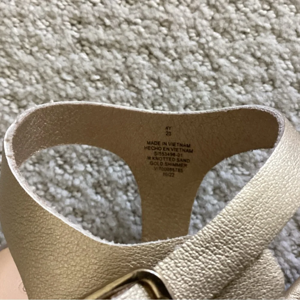Old Navy Gold knotted Ankle Strap Sandals